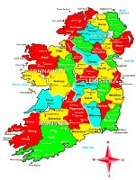 Poster - Map Of Ireland (English)