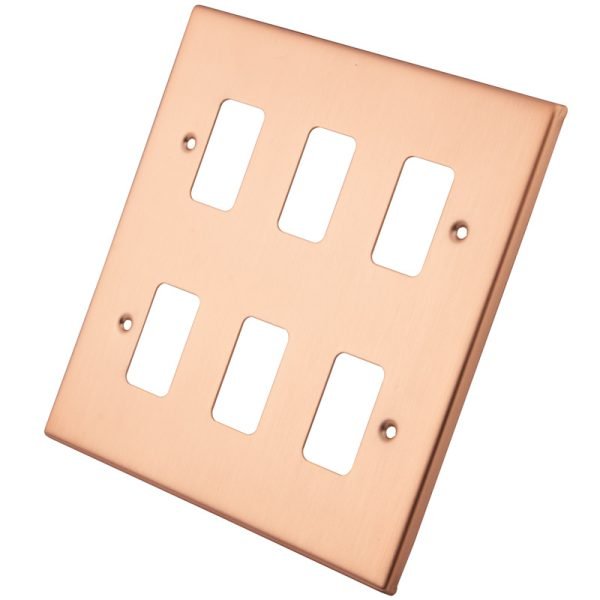 Copper 6 Gang Grid Plate 6102-354