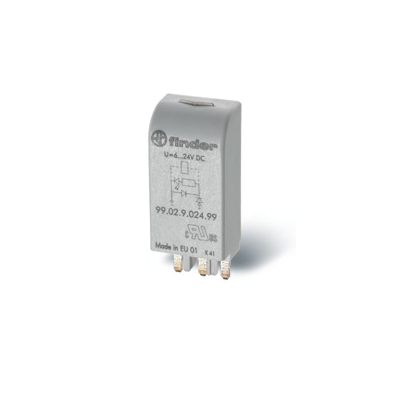 99.02.0.230.59 Finder 99 Series Module, LED 110-240V AC/DC