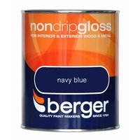 BERGER NON-DRIP GLOSS PAINT NAVY BLUE 750 ML