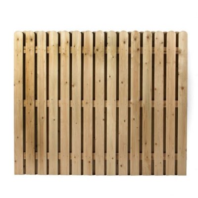 Hit & Miss Fence Panel Round Top 1.8 x 1.8M