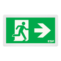 ESP Duceri Emergency Surface Slimline Exit Box 3W LED IP20 All L