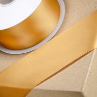 Double Sided Satin Ribbon Gold - 50mm x 25m