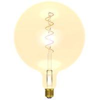 4W LED VINTAGE SOFT COIL VERTICAL FILAMENT GIANT GLOBE - ES, AMBER, 2200K