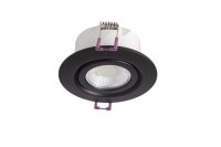 GEM 2 6W LED CCT4 Gimbal Downlight, IP65, 68mm cut-out, Matte Black, 2700K,3000K,4000K,5700K Dimmable