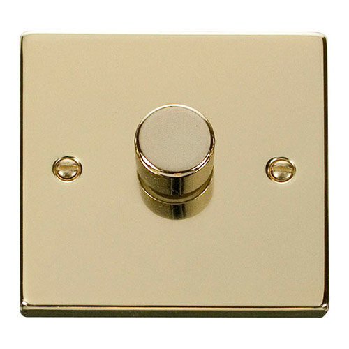 Click Deco CLICKVPBR140 Polished Brass 1G 2W 400W Dimmer Switch