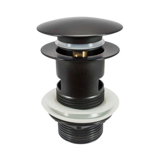 Tucker French 1&frac14;" Mushroom Clicker Basin Waste Matt Black