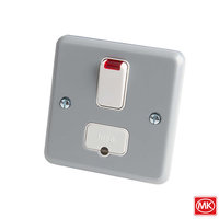 MK 13A DP Switched Fused Spur Neon Metal Clad K962ALM