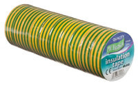 Vires Elec PVC Tape Green/Yellow 19mm x 20M