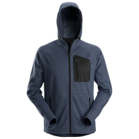 Snickers FlexiWork Fleece Full-Zip Hoodie, Navy/Black