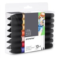 Winsor & Newton - Promarker x 12 + 1 Manga Set 1