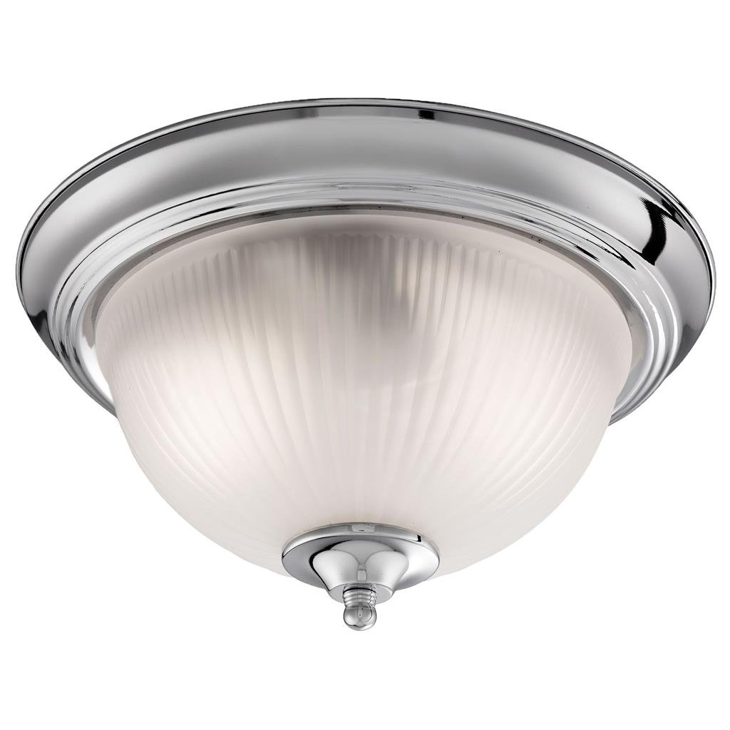 Searchlight American Diner Flush Ceiling Light Chrome 4042