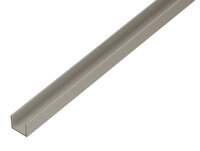 Alberts U Channel Satin Aluminium 22x15mm 1 Metre 485610