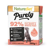 Naturediet Dog Purely Salmon & White Fish Tray 18x390g