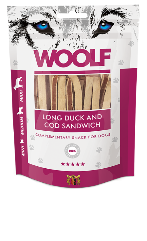 Woolf Long Duck & Cod Sandwich 107g x 1