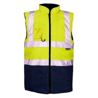 SUPERTOUCH HI VIS 2 TONE REVERSIBLE BODY WARMER