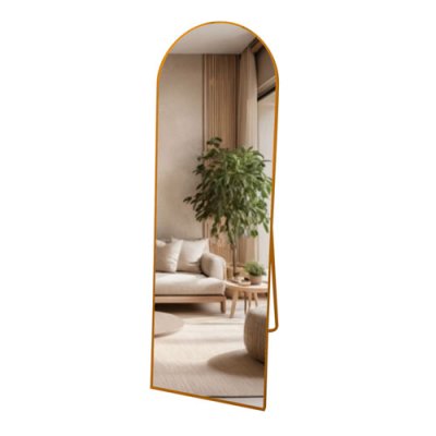 Modena Floor Standing 160cm Mirror - Gold 