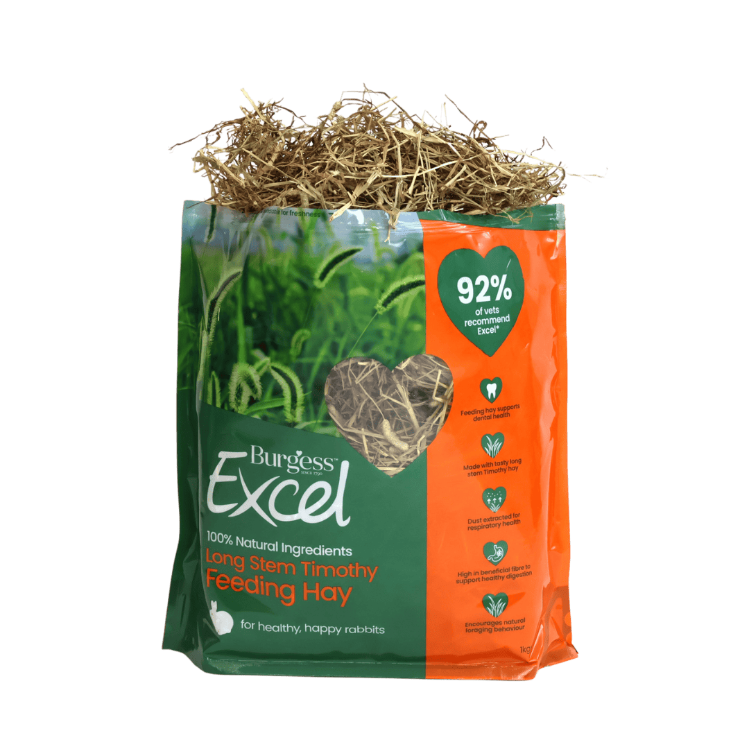 Excel Long Stem Feeding Hay 1kg x 4 [Zero VAT]