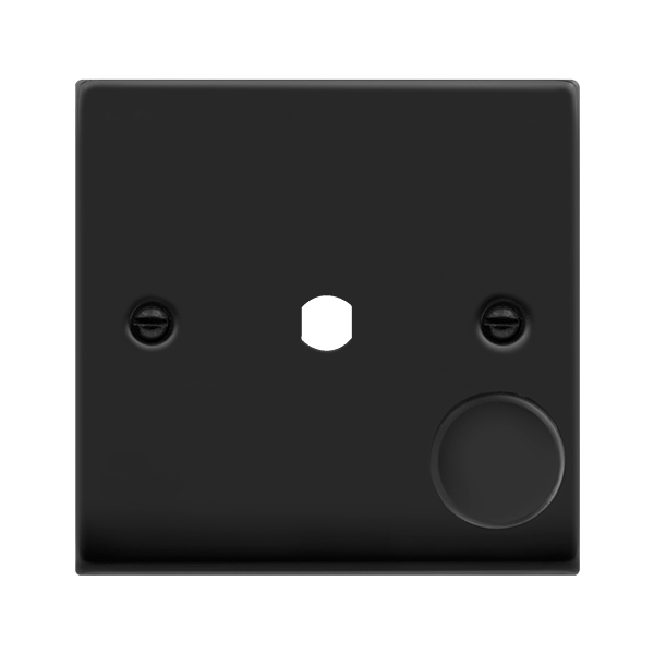 Click Deco 1G Dimmer Plate + Knob Matt Black Black Insert VPMB140PL