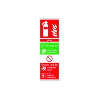 Water Fire Extinguisher Instruction Sign