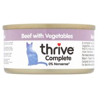 Thrive Cat Can - 100% Complete Beef with Veg 75g x 12
