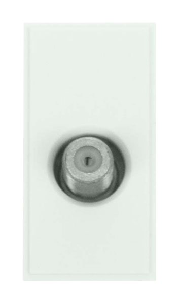 Click New Media Single Satellite Socket White MM405WH