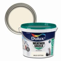 Weathershield Wild Cotton Colour Swatch & 10L Paint Bucket