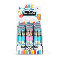 Coloured pencil set with sharpener CDU of 12