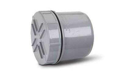 Polypipe SA62 110MM Screwed Access Cap Grey