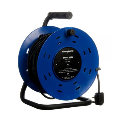 Powermaster 50M 220V Cable Reel Extension Lead