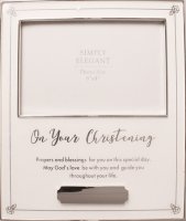 Christening Photo Frame/Metal/Silver Plated   (34910)