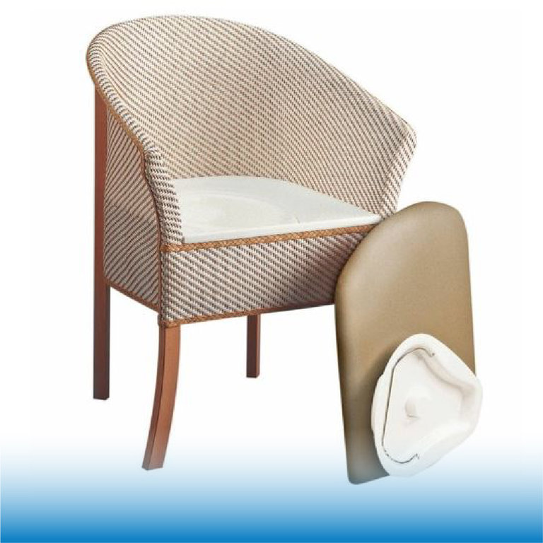 The wicker commode is ideal for placing within the bathroom setting