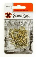 12842 12CARDS BRASSED SCREW EYES