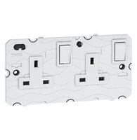 Legrand Arteor 2 Gang 13 Amp Double Pole Twin Socket