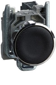 Pushbutton metal Black 1 N/O