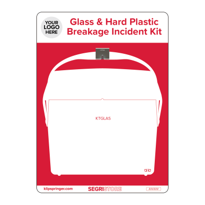 Glass Breakage Spillage Kit Shadow Board, Red
