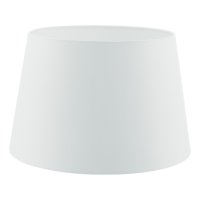 CEZANNE WHITE FAUX SILK TAPERED DRUM SHADE 40CM