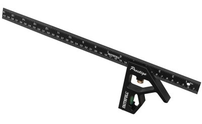 Faithfull 400mm Prestige Combination Square - Black Aluminium