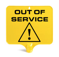 SAFETY SIGN RECTANGULAR OUT OF SERVICE 