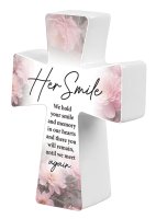 Porcelain Message Cross/Her Smile  (12866)