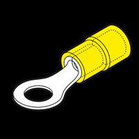Ring Terminal, 4-6mm², M8, Yellow