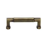 C0312 101-AT - Heritage Brass Cabinet Pull Bauhaus Design 101MM CTC Antique Brass Finish