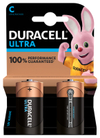 DURACELL PLUS 100% BATTERY SIZE C CARD 2 (REPLACES ULTRA)