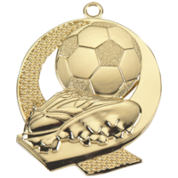50mm Soccer Boot Medal Gold