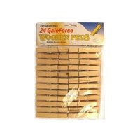 GALEFORCE WOODEN CLOTHES PEGS PAK 24