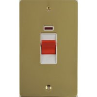 Flat Plate Polished Brass 45A 2G SW+N WHITE | LV0701.0128