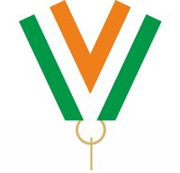 22mm Medal Ribbon & Clip (Green, White & Oran