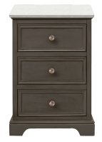 Olive Brown Chest 3 Drawers with Hermes Marble Top