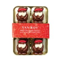 Milk Santa figures with hazelnut filling in clear gift 6 pack  - 6 x 75g