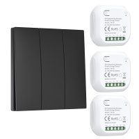 BLACK 3G IP44 WIRELESS KINETIC SWITCH